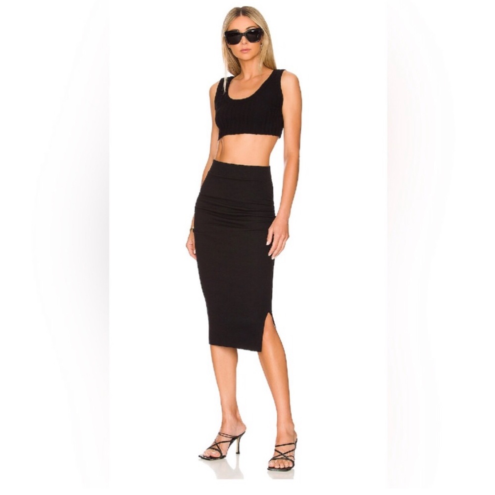 MICHAEL STARS NWOT RAE RIBBED SKIRT WITH SLIT